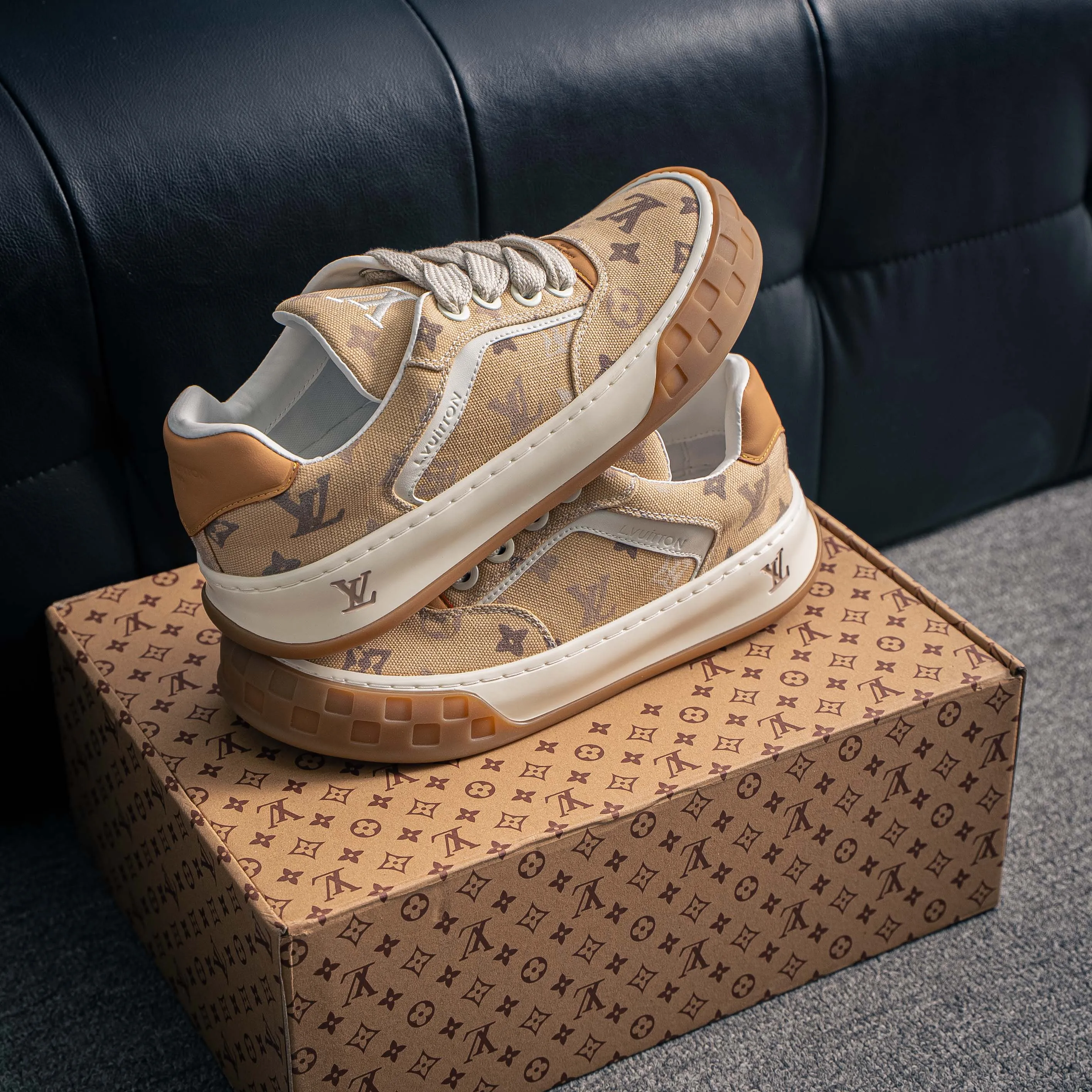 # Premium -- LOUIS VUITTON Tilted Series｜2026 LV Tilted Low Sneakers Series Low-Top Retro Skate Shoes